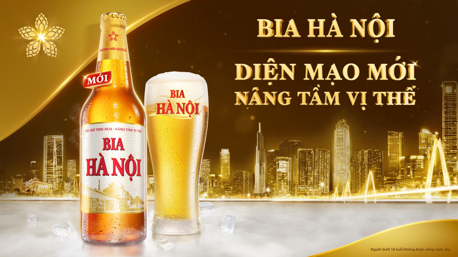 HANOI BEER – 450ML BOTTLED BEER VERSION CHANGES NEW LOOK, RAISING POSITION